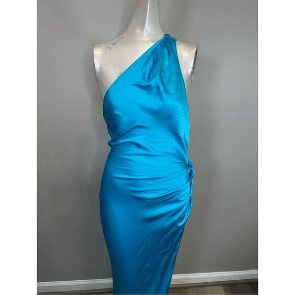 Amanda Uprichard Jaida Silk One-Shoulder Dress Size XS $339 - Picture 7 of 13